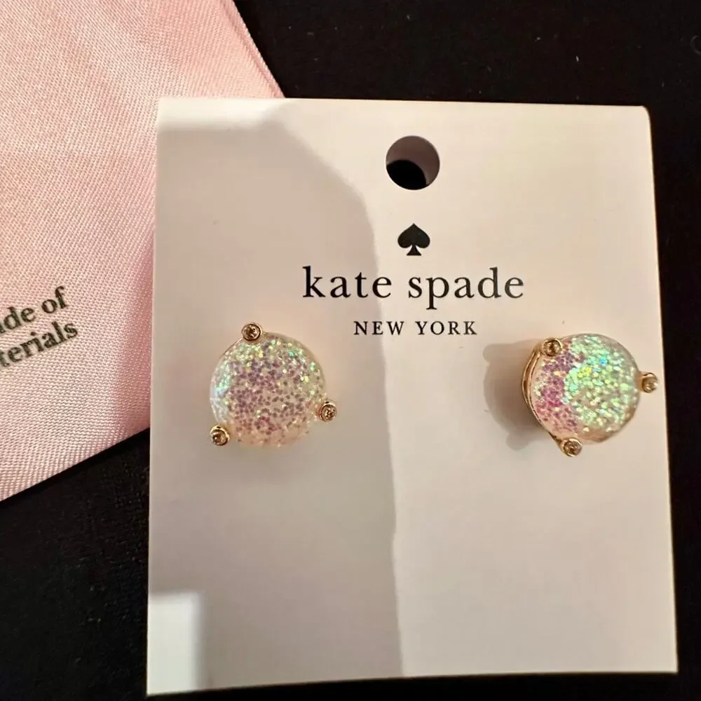 Kate Spade Rise And Shine Glitter Studs - Opal Glitter